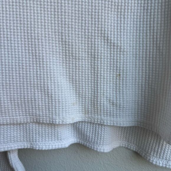 $5/$25 Offline Aerie Voop Oversized Waffle Henley Relaxed Fit Size Small White - Picture 3 of 7